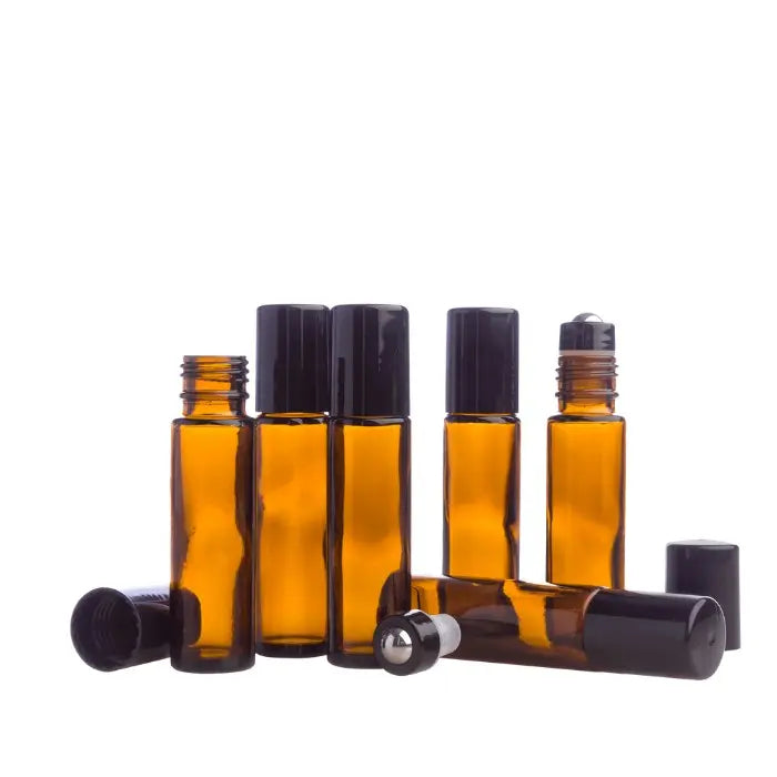Bernsteinfarbene 10-ml-Roll-On-Flasche – 6 Stück