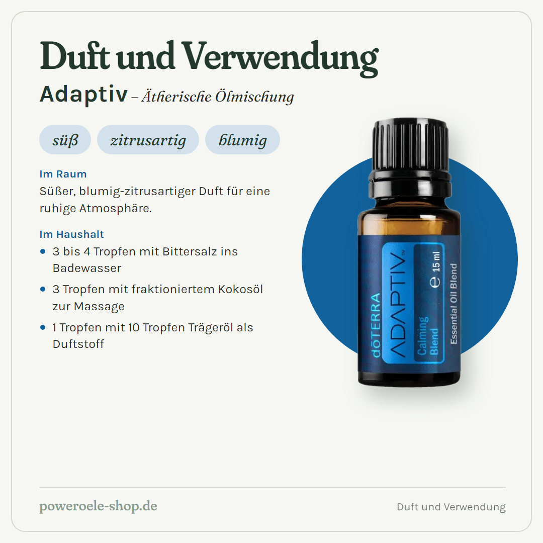 doTERRA Adaptiv - Duft und Verwendung