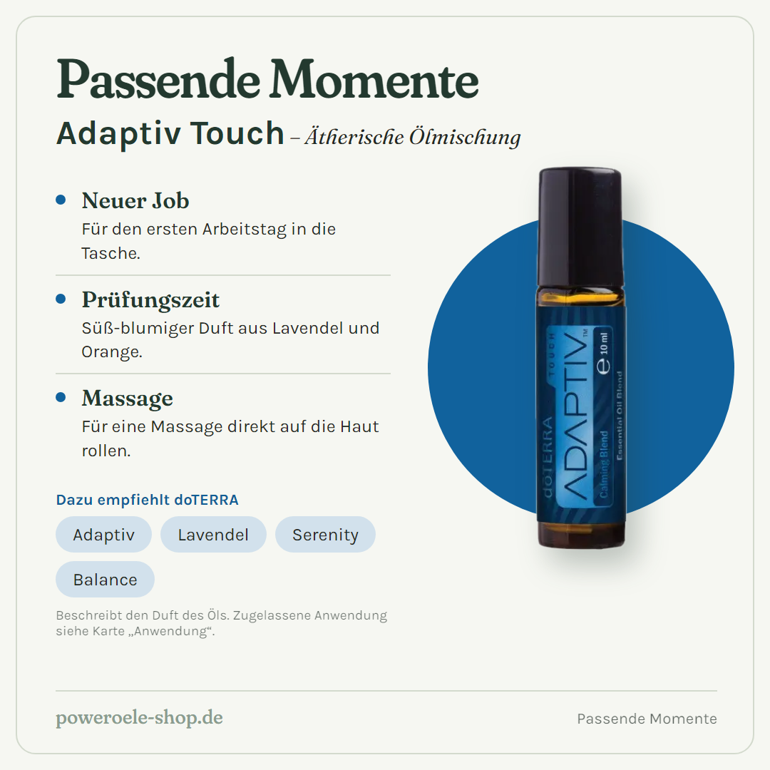 doTERRA Adaptiv Touch - Beruhigende Mischung - Passende Momente