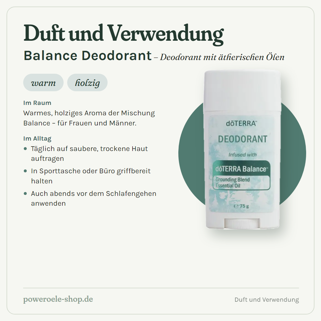 doTERRA Balance Deodorant - Duft und Verwendung