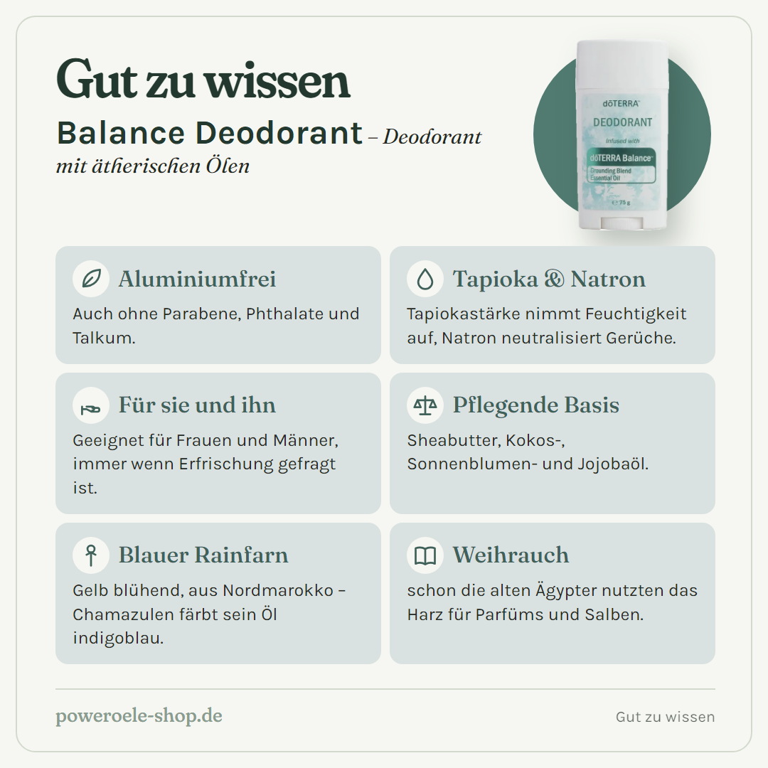 doTERRA Balance Deodorant - Gut zu wissen
