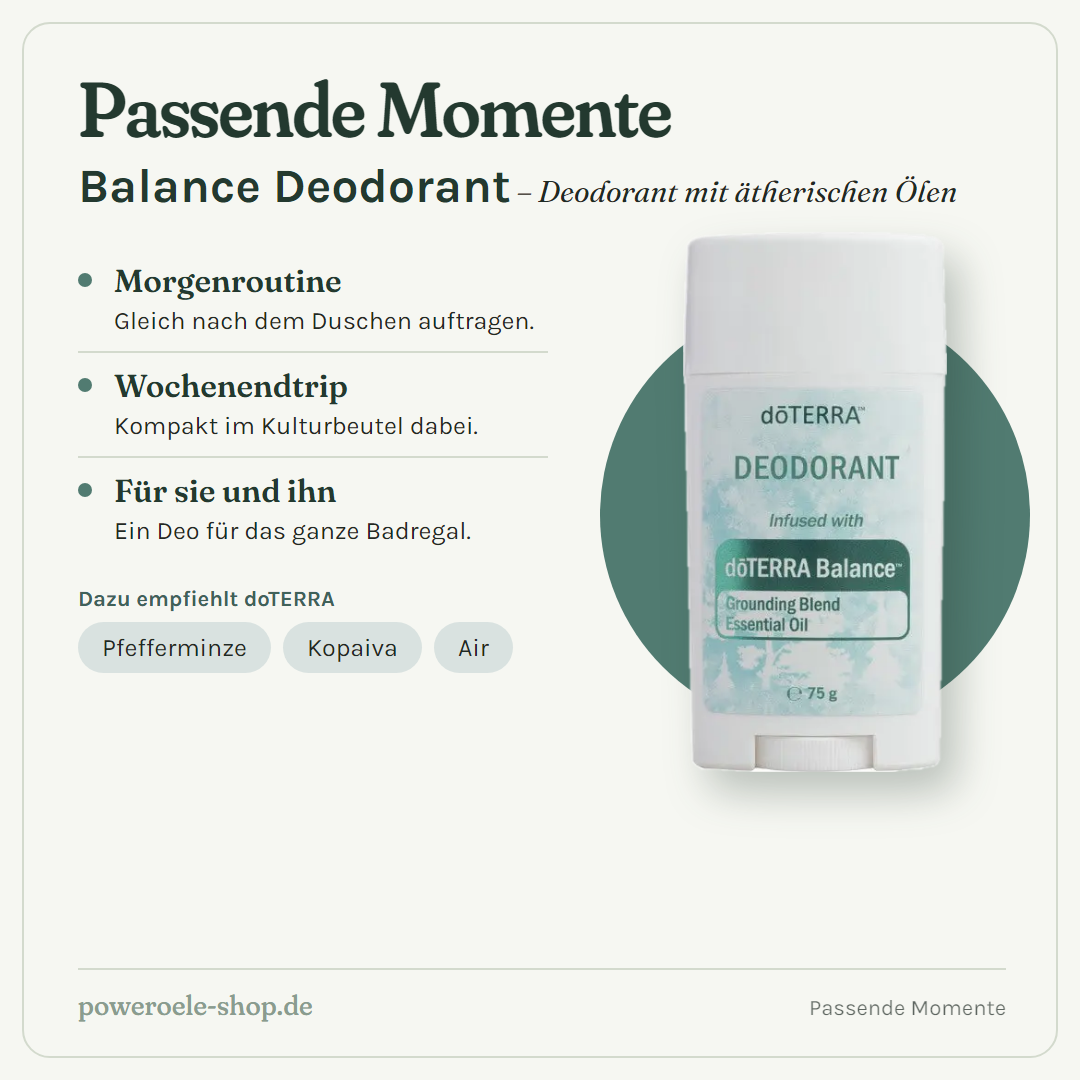 doTERRA Balance Deodorant - Passende Momente