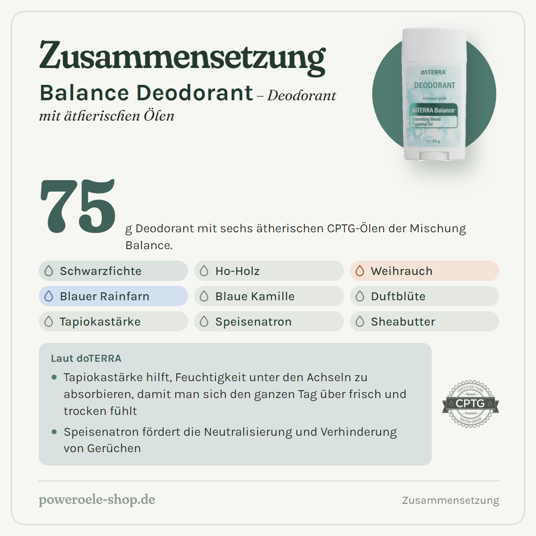 doTERRA Balance Deodorant - Zusammensetzung