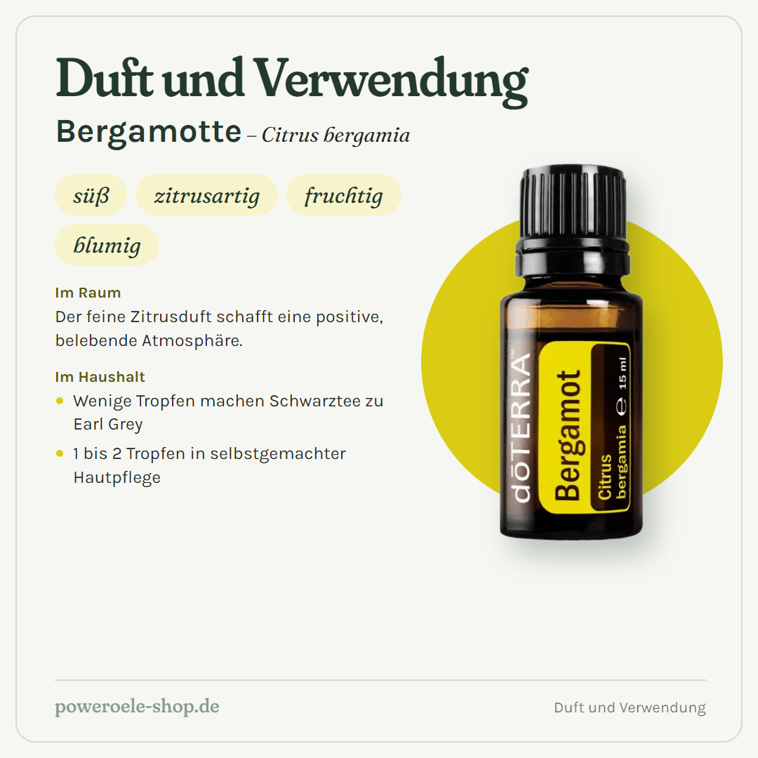 doTERRA Bergamot (Bergamotte) - Duft und Verwendung