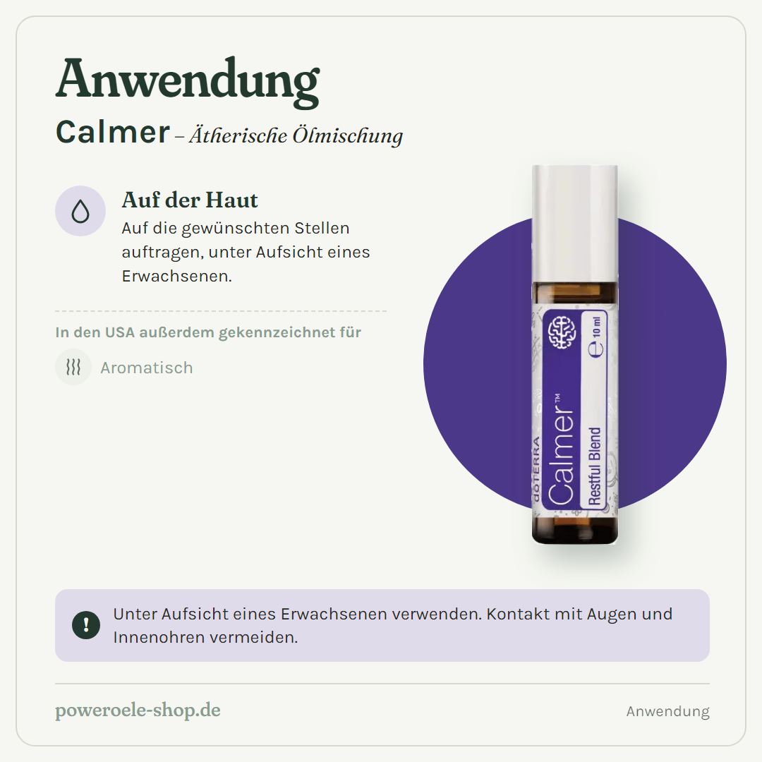 doTERRA Calmer - Erholungsmischung - Anwendung