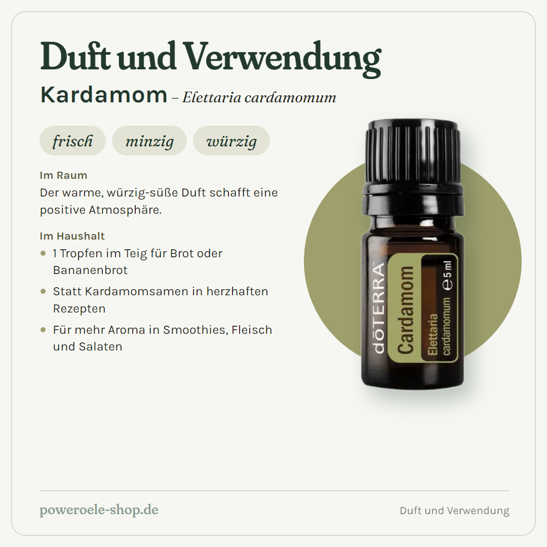 doTERRA Cardamom - Duft und Verwendung