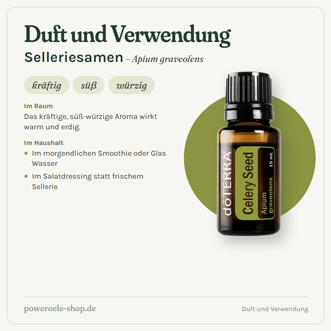 doTERRA Celery Seed (Selleriesamen) - Duft und Verwendung