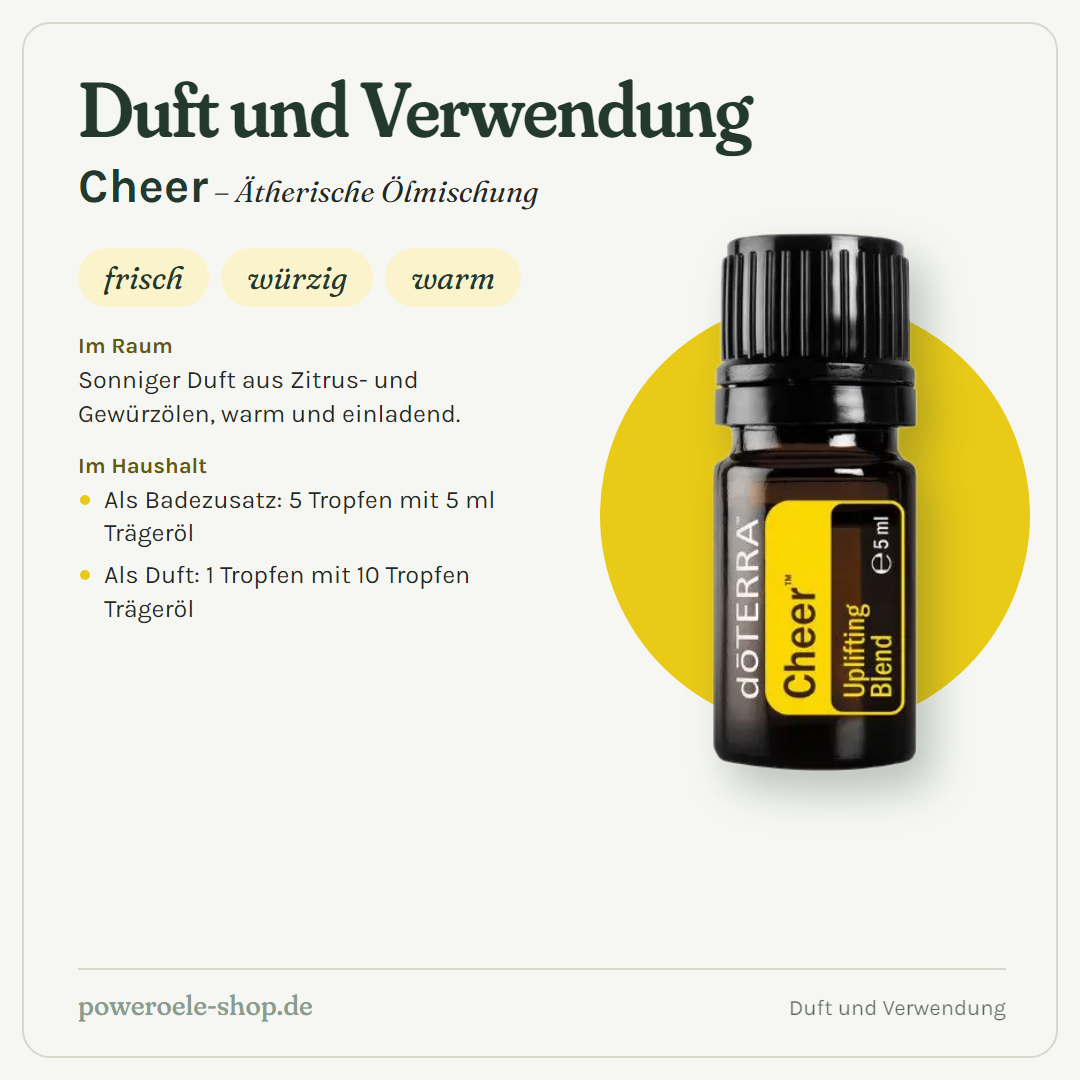 doTERRA Cheer - Erbauende Mischung - Duft und Verwendung