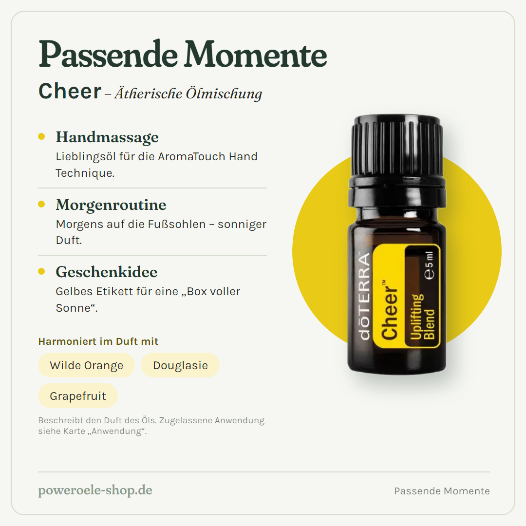 doTERRA Cheer - Erbauende Mischung - Passende Momente