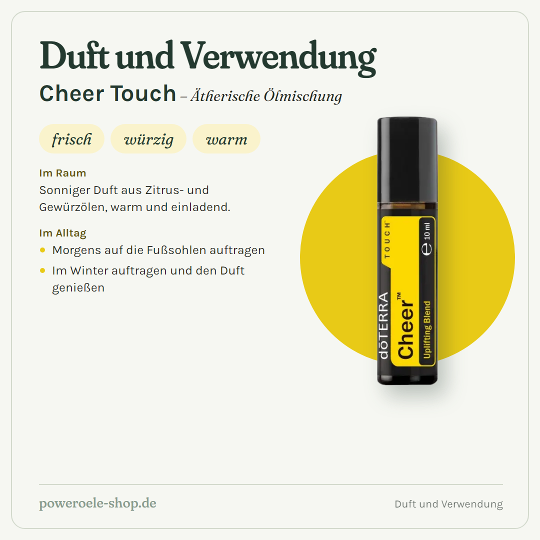 doTERRA Cheer Touch - Erbauende Mischung - Duft und Verwendung