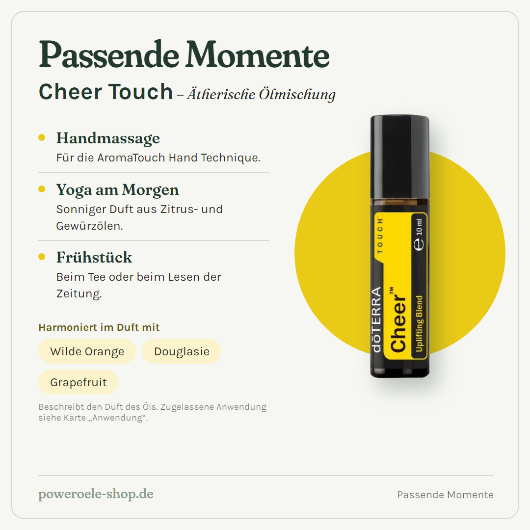 doTERRA Cheer Touch - Erbauende Mischung - Passende Momente