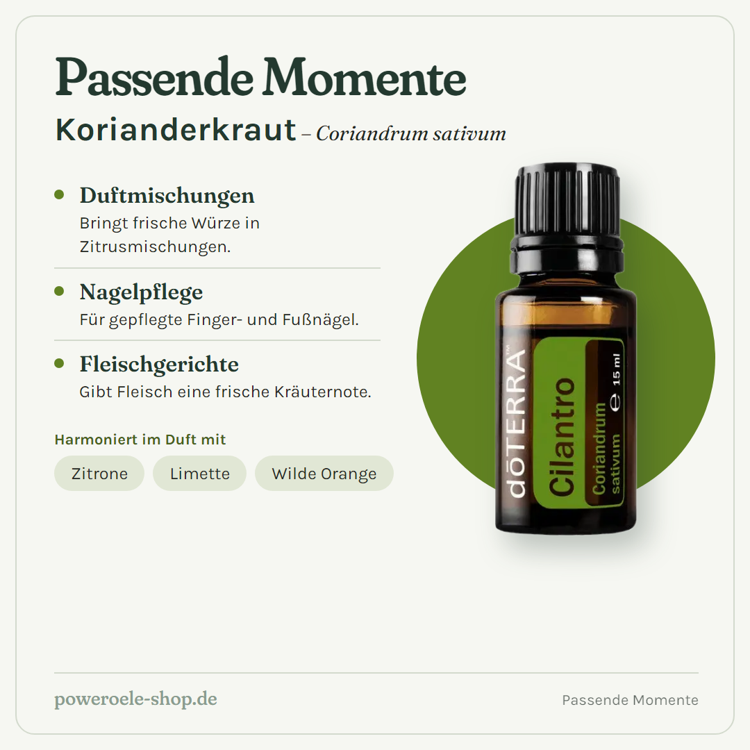doTERRA Cilantro Korianderkraut - Passende Momente