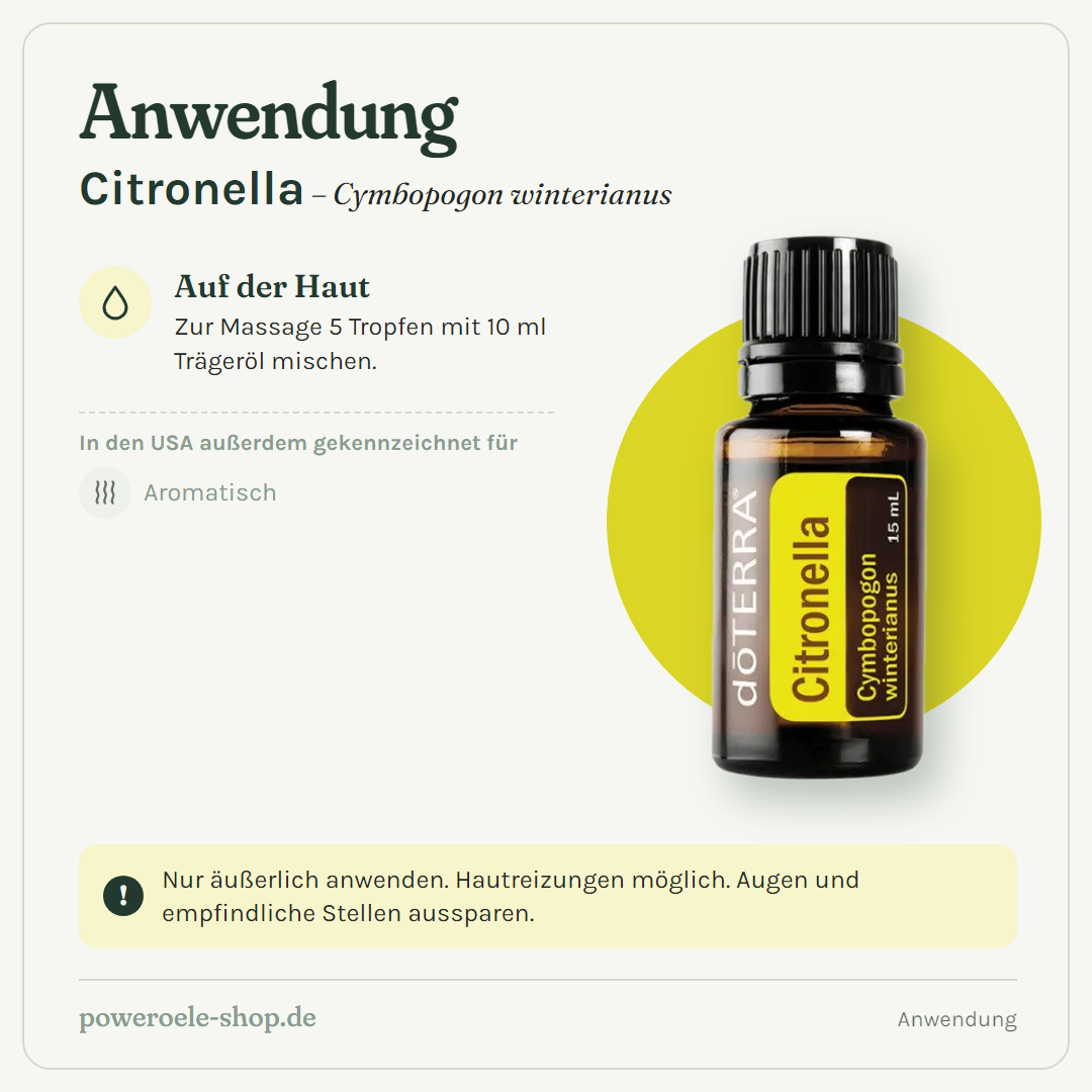 doTERRA Citronella - Anwendung