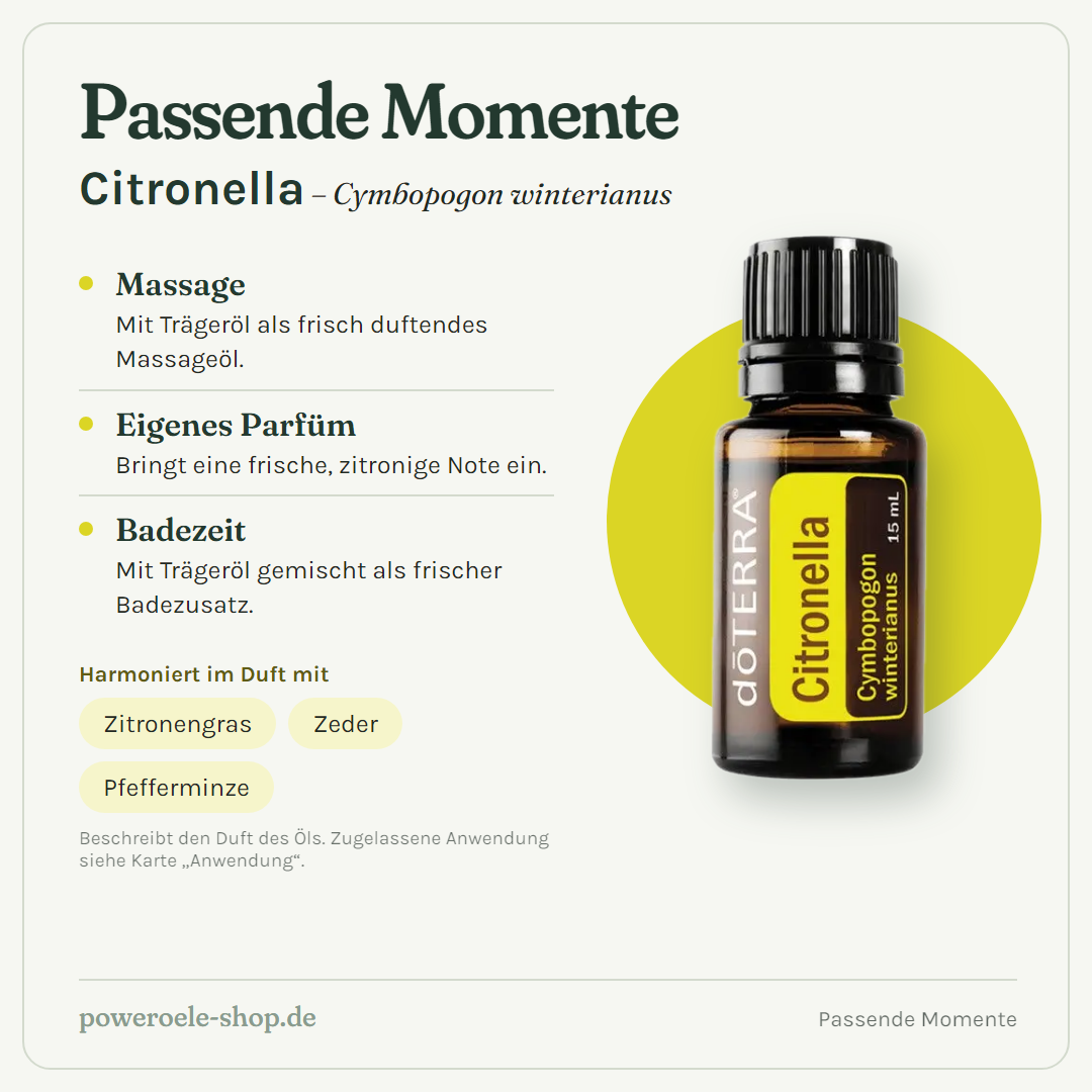 doTERRA Citronella - Passende Momente