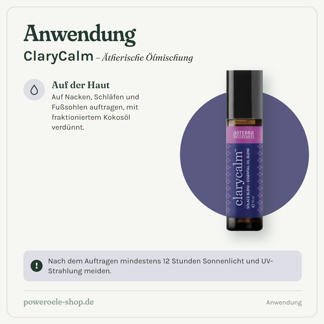 doTERRA Clary Calm - Tröstende Mischung - Anwendung