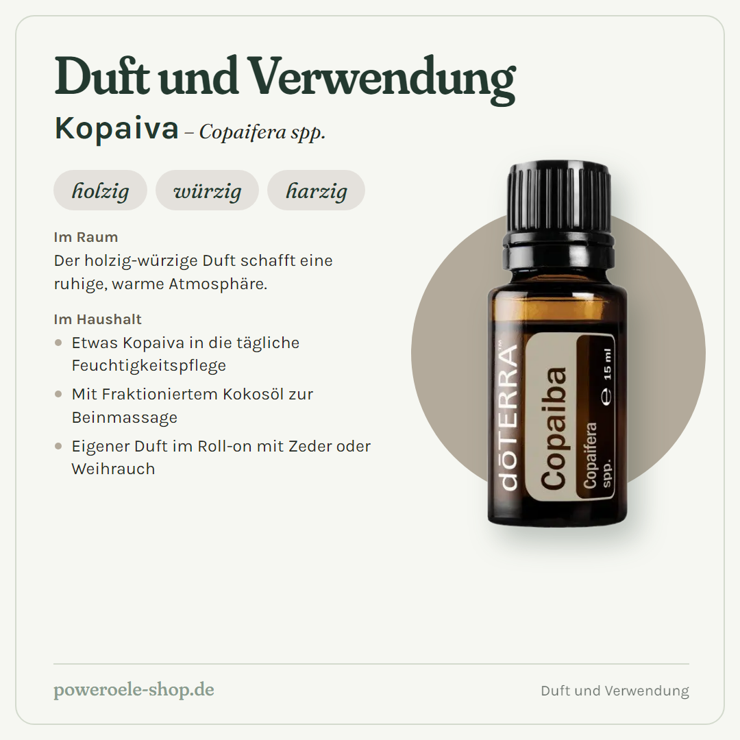 doTERRA Copaiba (Kopaiva) - Duft und Verwendung