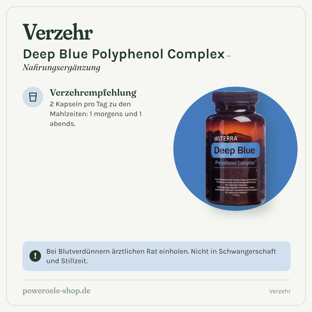 doTERRA Deep Blue Polyphenol Complex - Verzehr