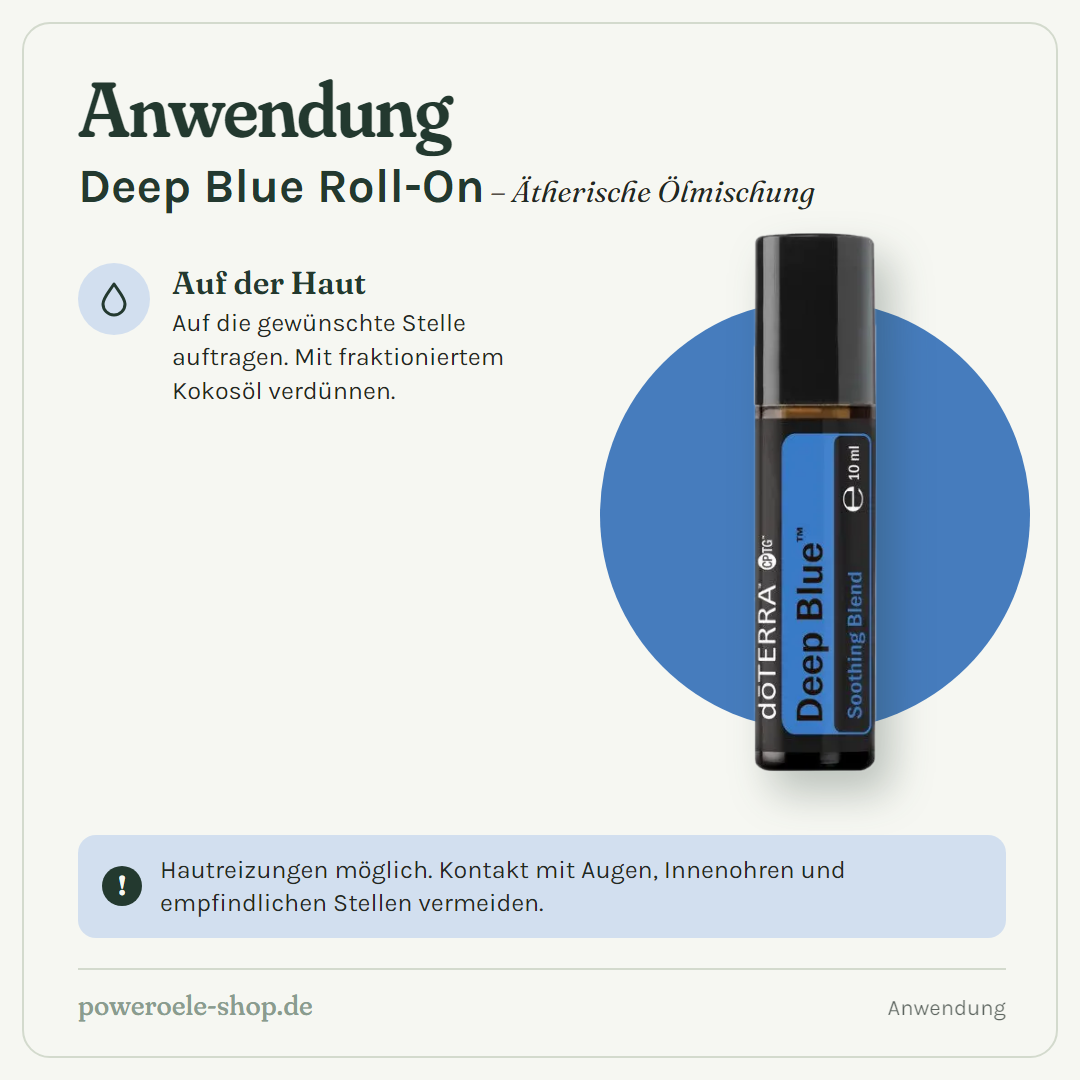 doTERRA Deep Blue Roll On - Anwendung