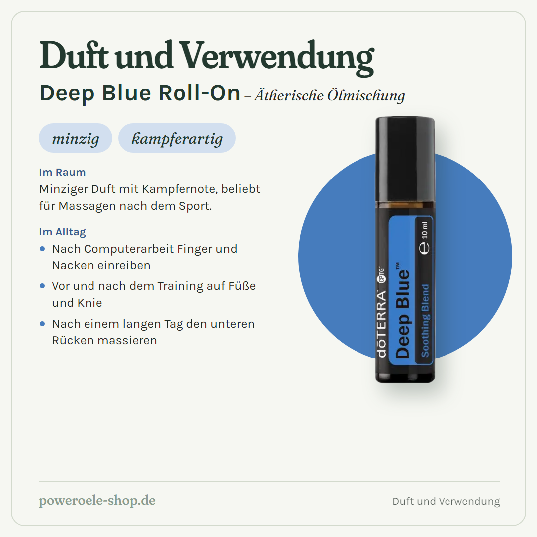 doTERRA Deep Blue Roll On - Duft und Verwendung