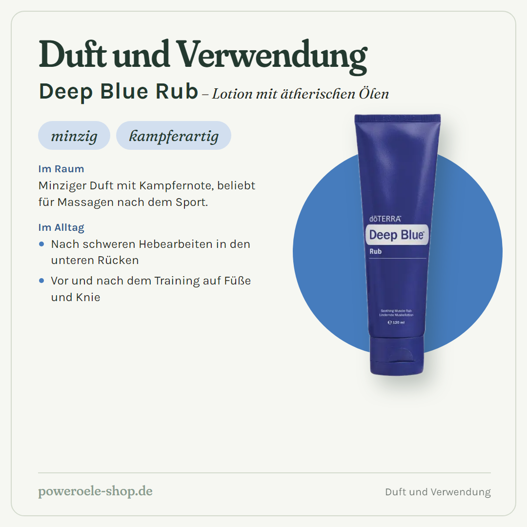 doTERRA Deep Blue Rub - Duft und Verwendung