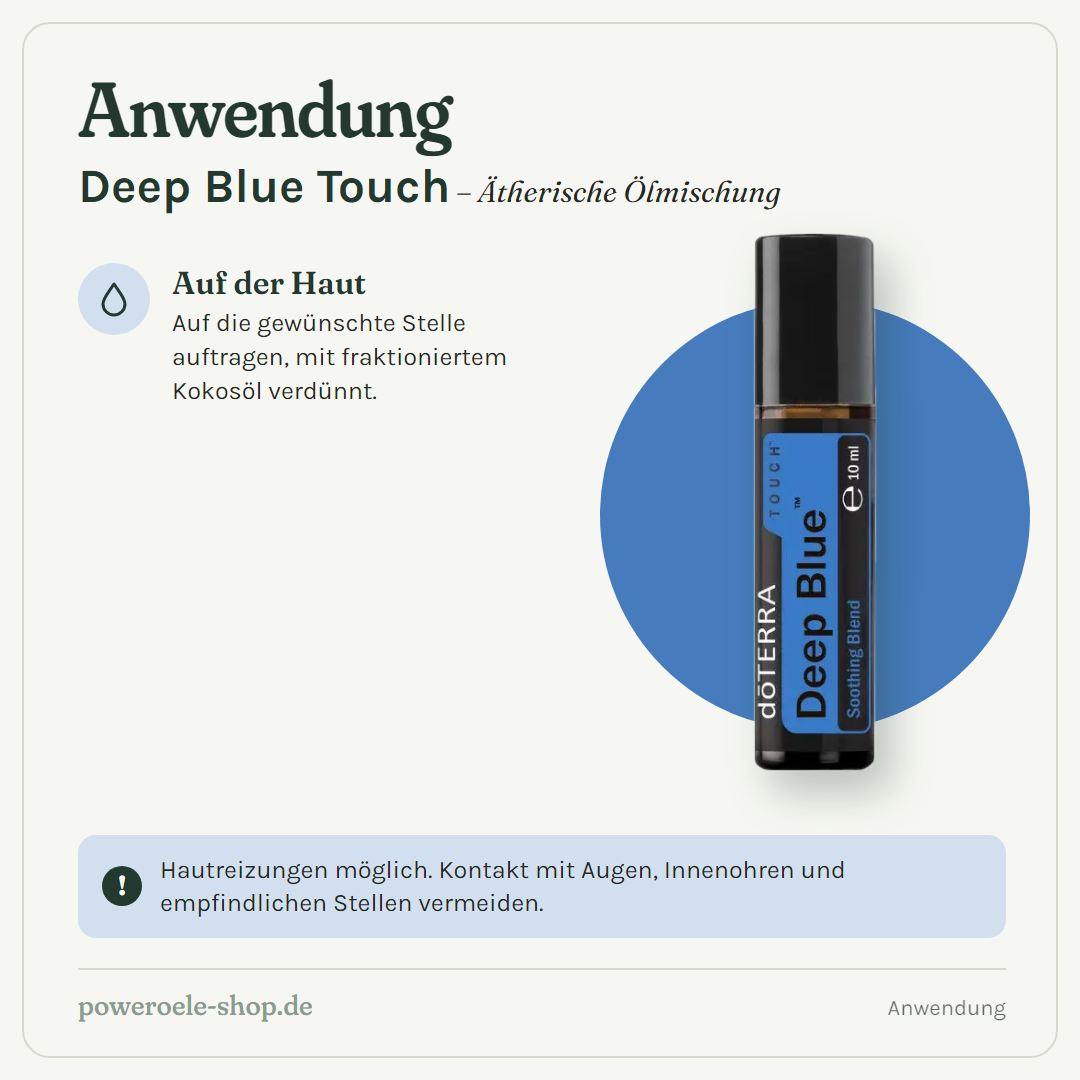 doTERRA Deep Blue Touch - Anwendung