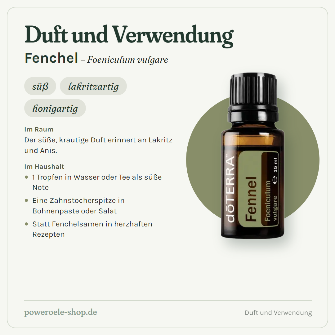 doTERRA Fennel (Süßfenchel) - Duft und Verwendung