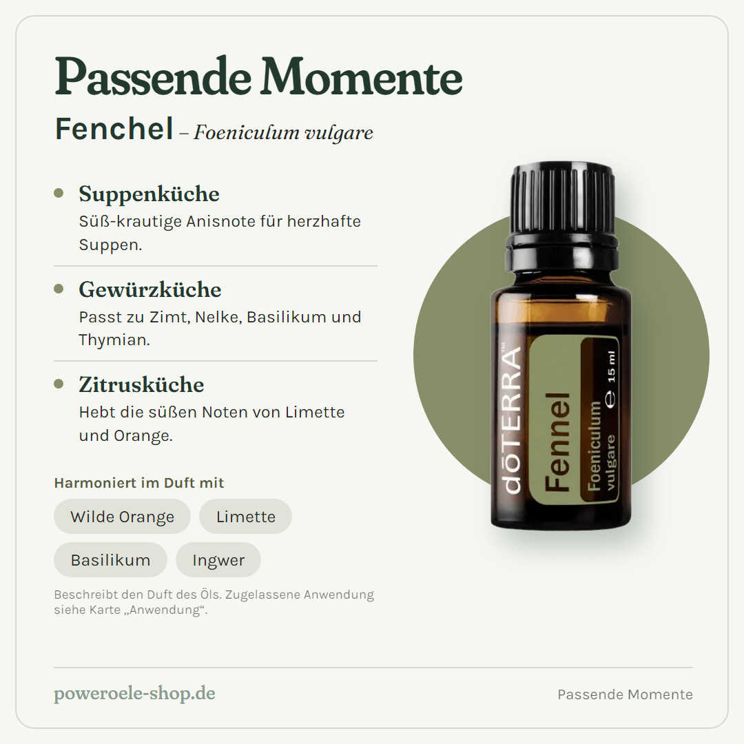 doTERRA Fennel (Süßfenchel) - Passende Momente