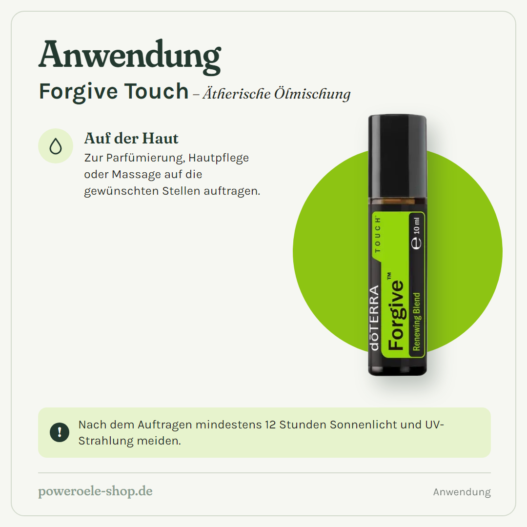 doTERRA Forgive Touch - Anwendung