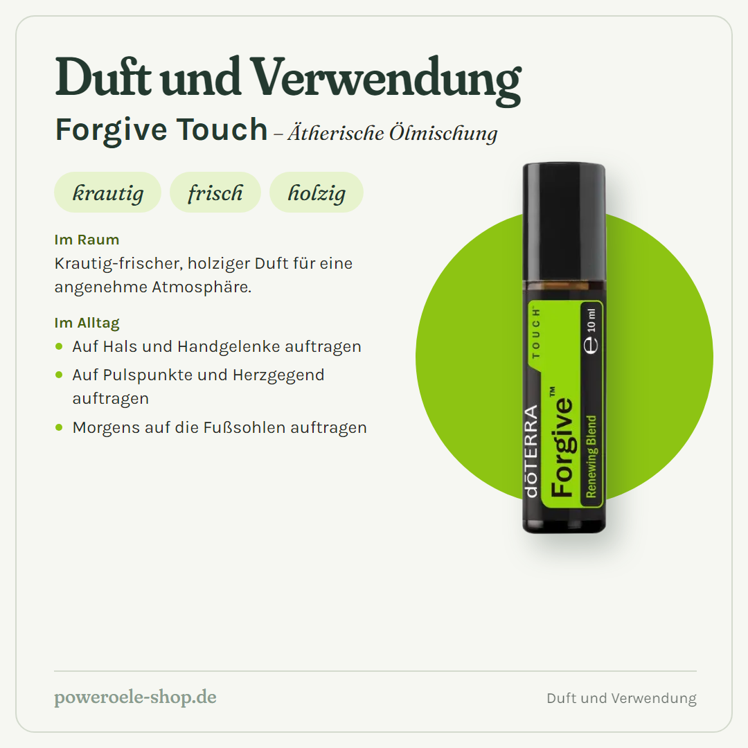 doTERRA Forgive Touch - Duft und Verwendung