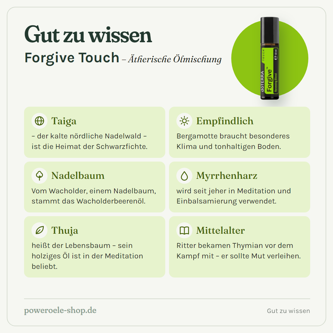 doTERRA Forgive Touch - Gut zu wissen