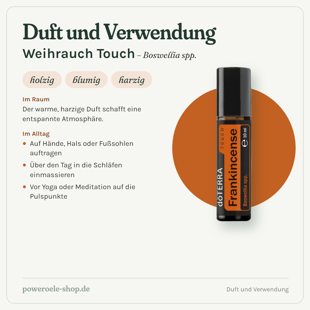 doTERRA Frankincense Touch - Duft und Verwendung