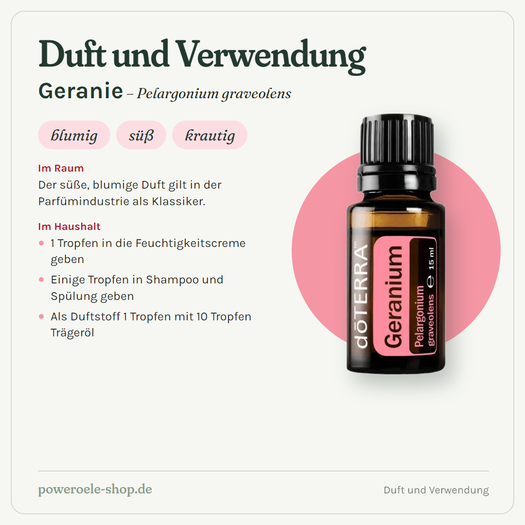 doTERRA Geranium (Geranie) - Duft und Verwendung