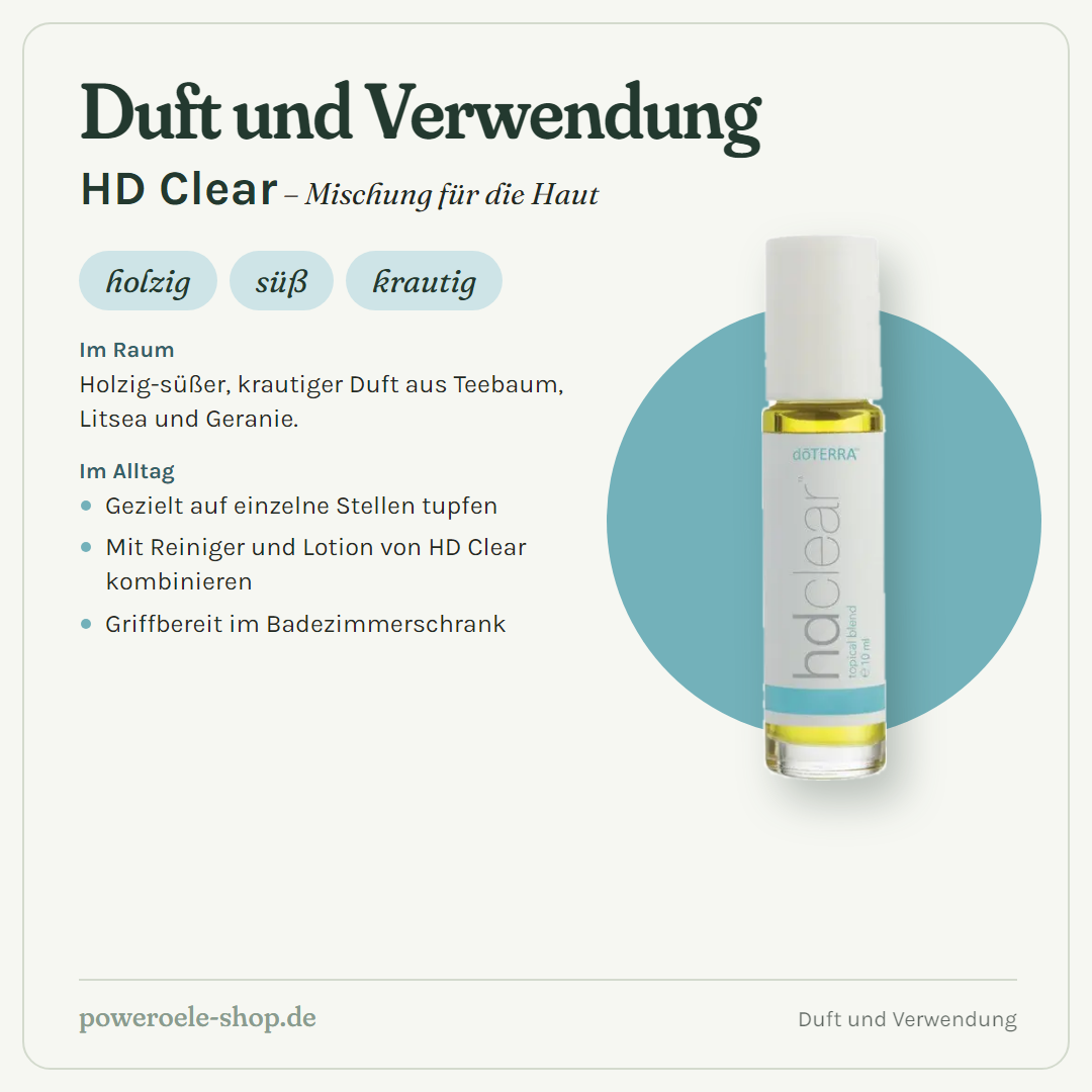 doTERRA HD Clear - Mischung für die Haut - Duft und Verwendung