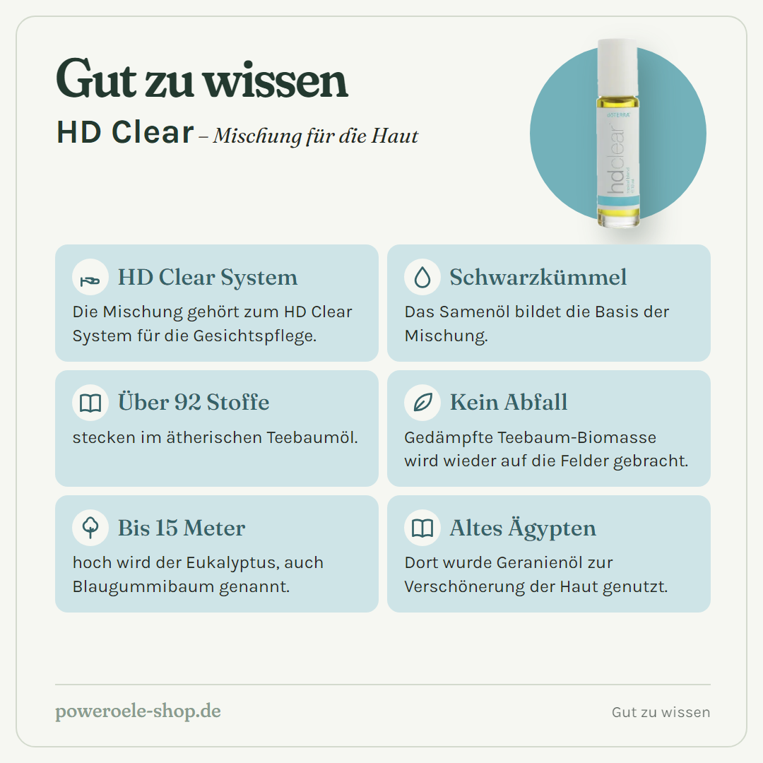 doTERRA HD Clear - Mischung für die Haut - Gut zu wissen