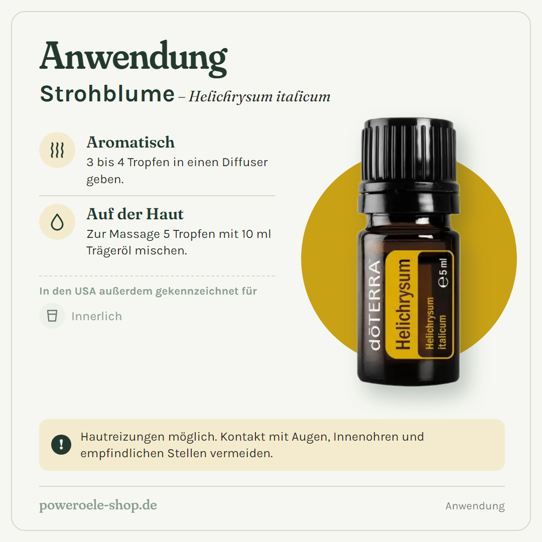 doTERRA Helichrysum Strohblume - Anwendung