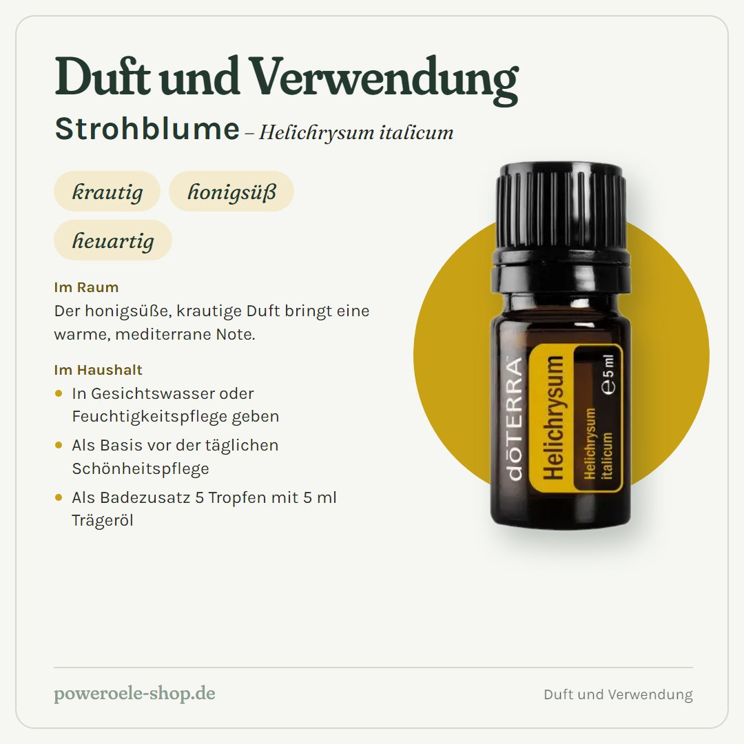 doTERRA Helichrysum Strohblume - Duft und Verwendung