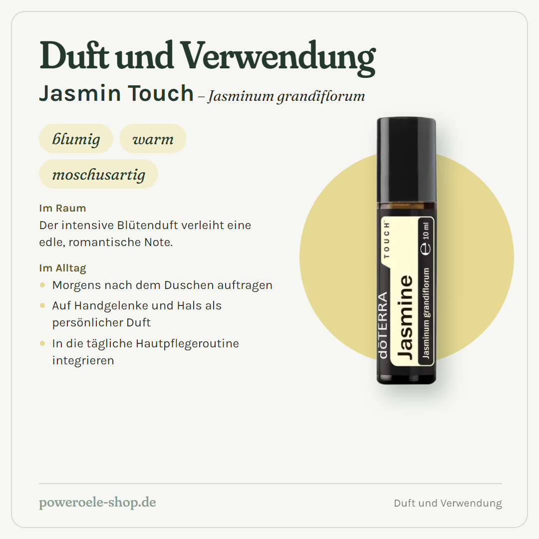doTERRA Jasmine Touch - Duft und Verwendung