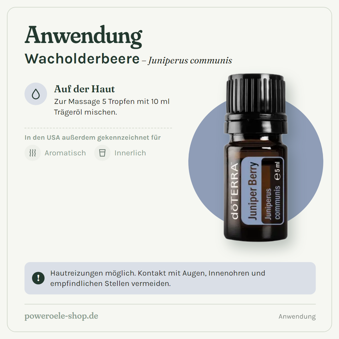 doTERRA Juniper Berry Wacholderbeere - Anwendung