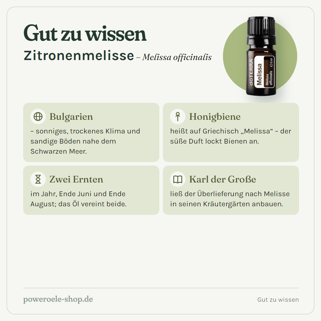 doTERRA Melissa - Gut zu wissen