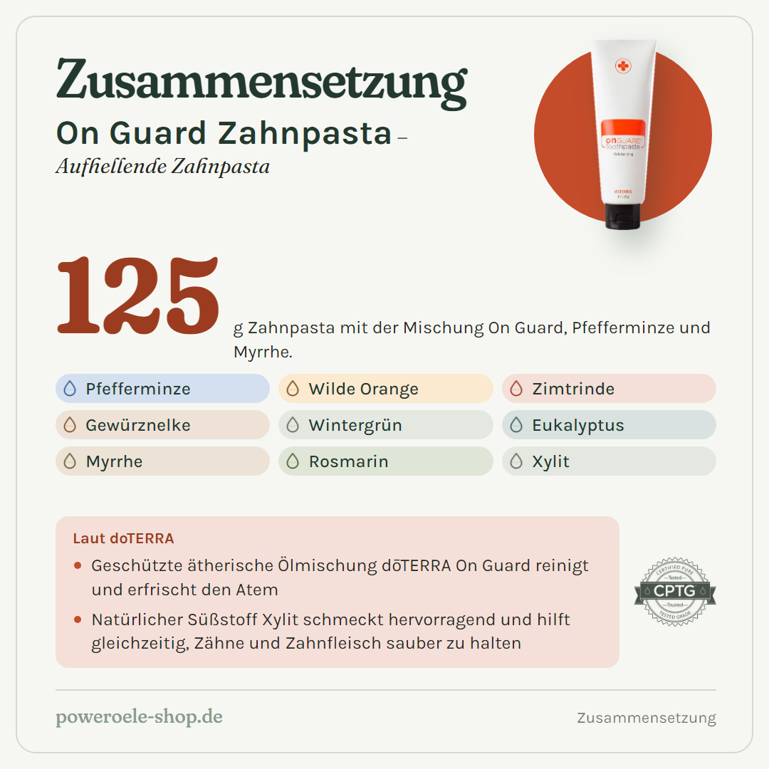 doTERRA On Guard Zahnpasta - Zusammensetzung
