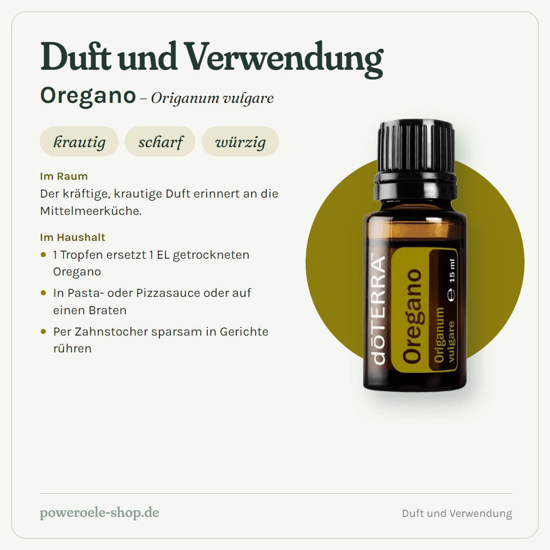 doTERRA Oregano - Duft und Verwendung