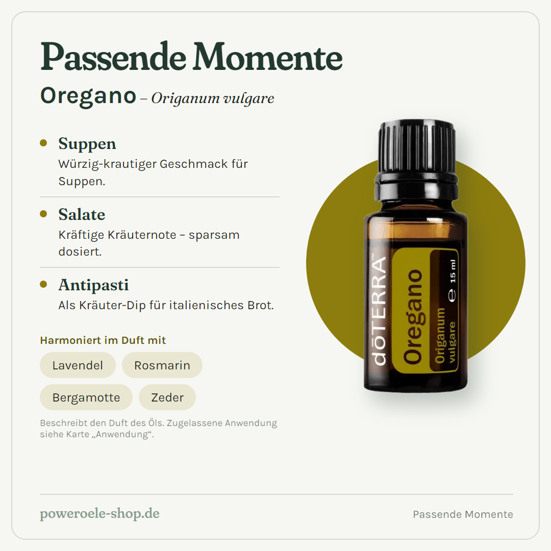 doTERRA Oregano - Passende Momente