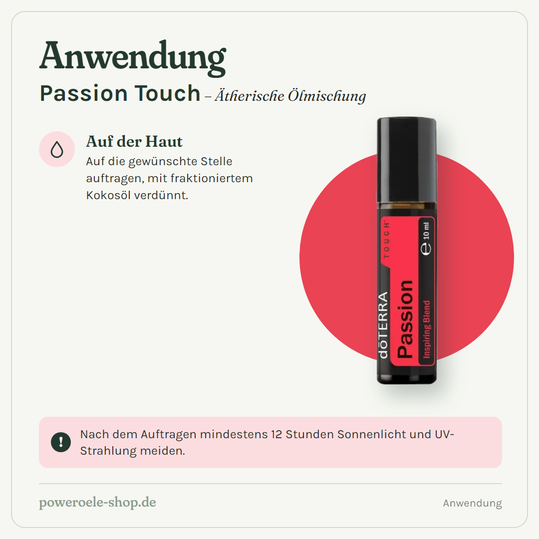 doTERRA Passion Touch - Anwendung