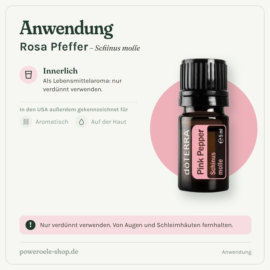 doTERRA Pink Pepper - Anwendung