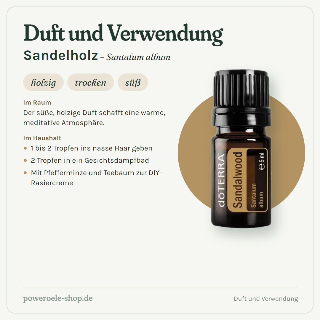 doTERRA Sandalwood - Duft und Verwendung
