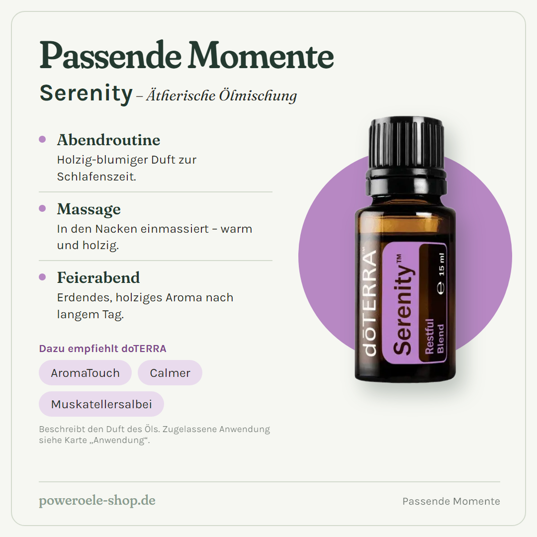 doTERRA Serenity - Erholungsmischung - Passende Momente