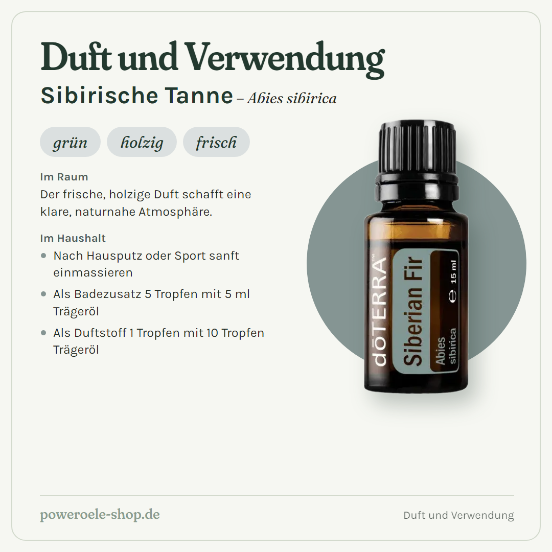 doTERRA Siberian Fir - Duft und Verwendung