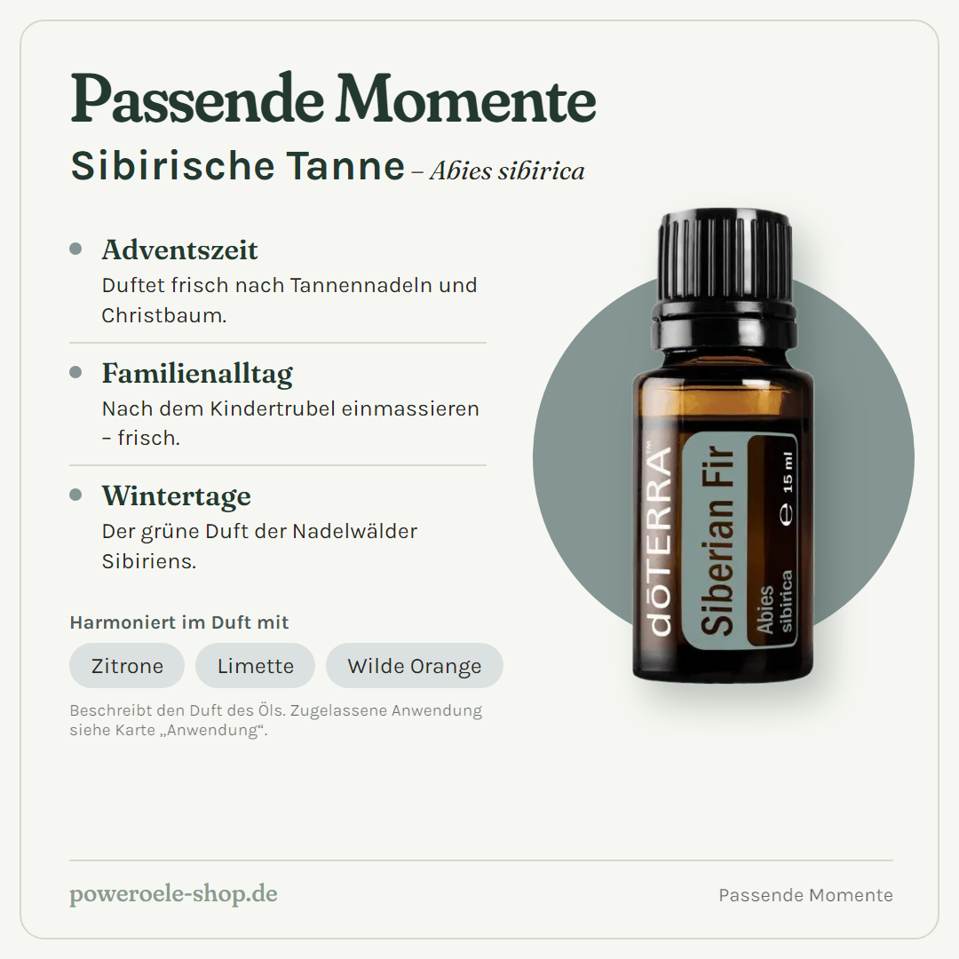 doTERRA Siberian Fir - Passende Momente
