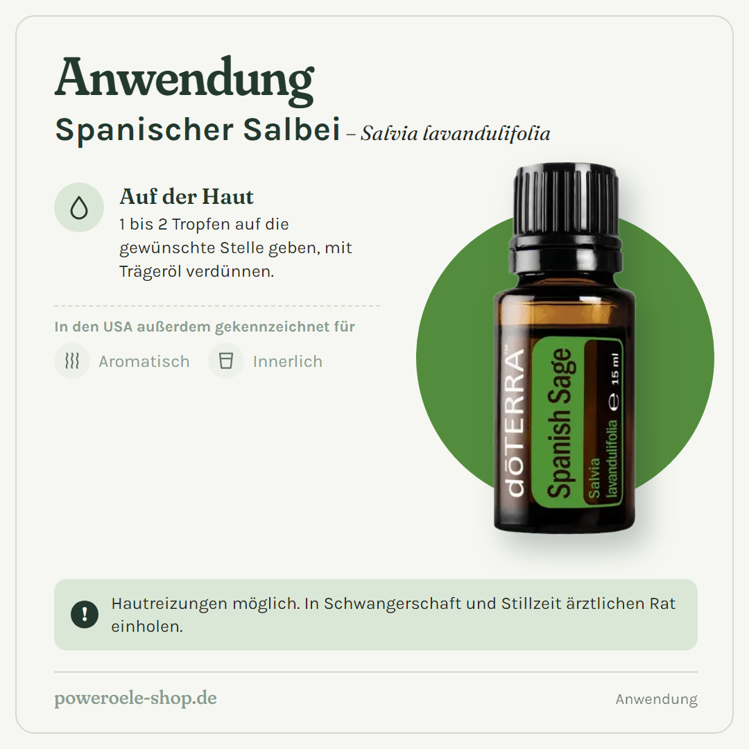 doTERRA Spanish Sage - Anwendung