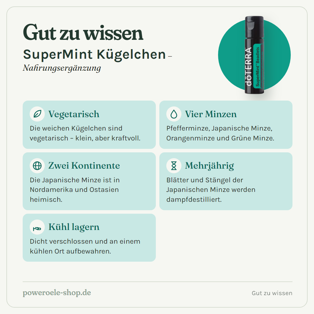 doTERRA Supermint Kügelchen - Gut zu wissen